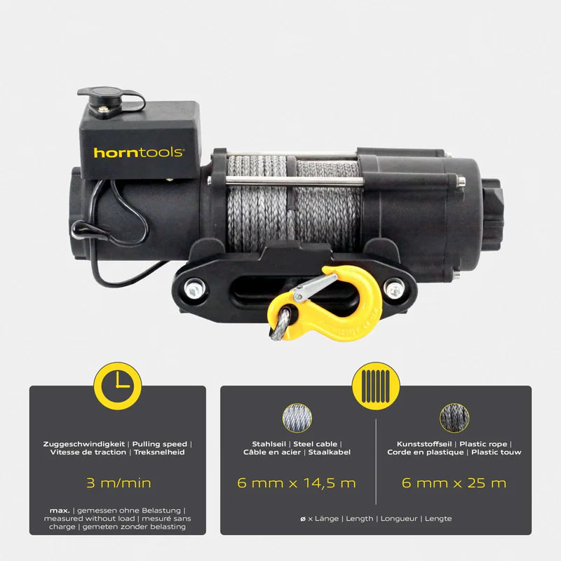 horntools Elektrische Seilwinde Gamma 2,0 Tonnen ATV