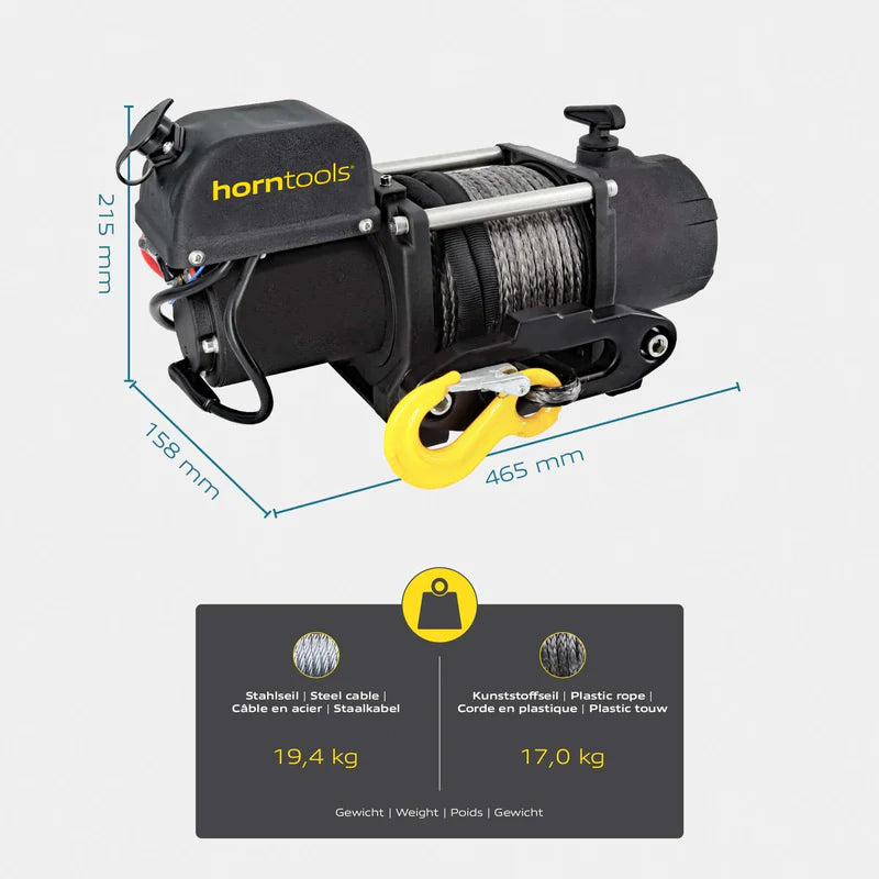 horntools Elektrische Seilwinde Kappa 2,3 Tonnen