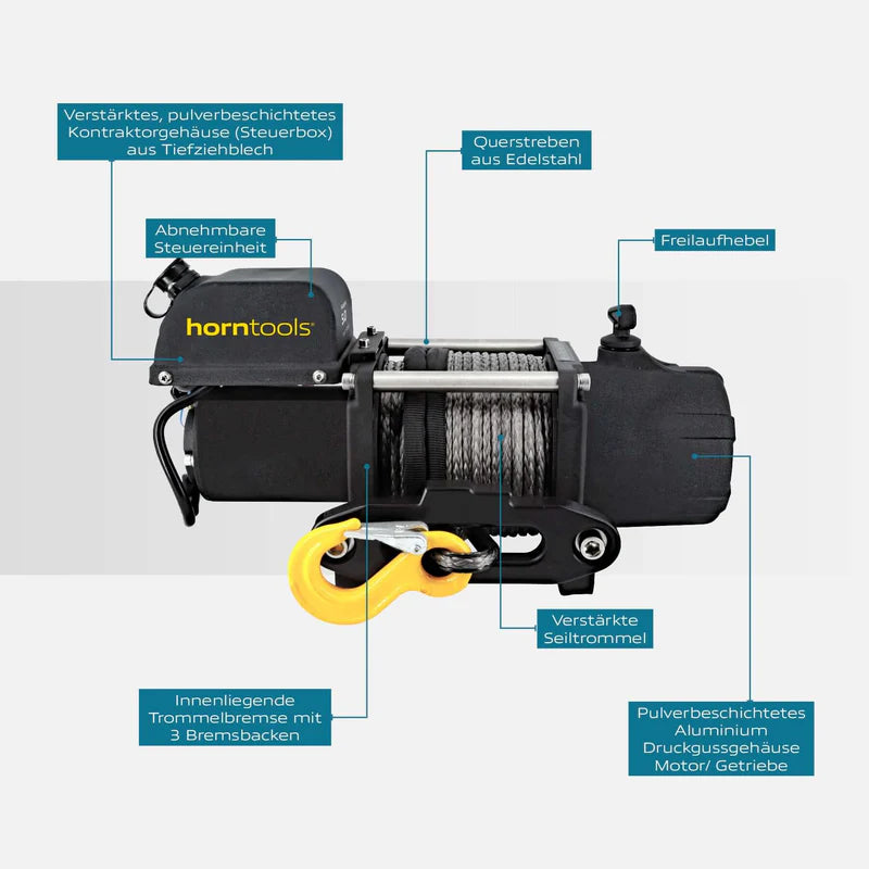 horntools Elektrische Seilwinde Kappa 2,3 Tonnen