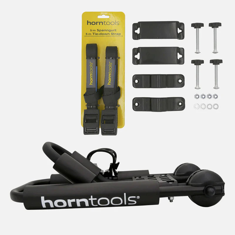 horntools Dachträger ExRoof Kajak & SUP Halterung (Faltbarer J-Style)