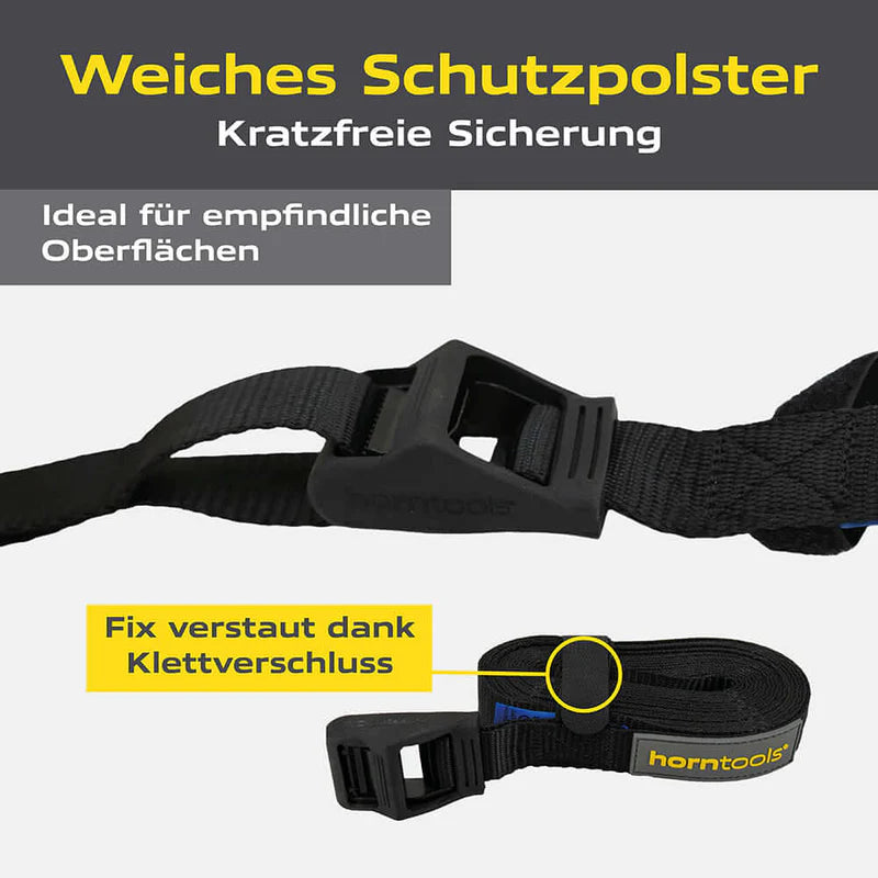 horntools Spanngurt 5 m (450 kg Nutzlast) mit Kuntstoffschutz