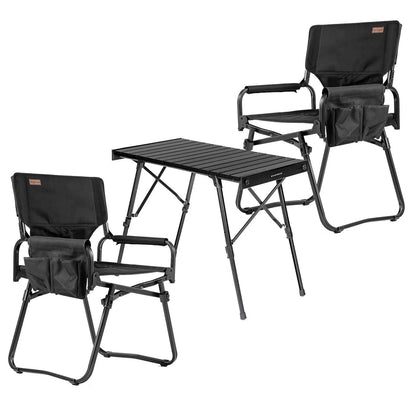 VICKYWOOD Set Campingstuhl und -tisch Alu