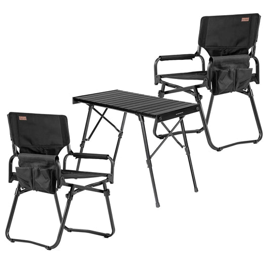 VICKYWOOD Set Campingstuhl und -tisch Alu