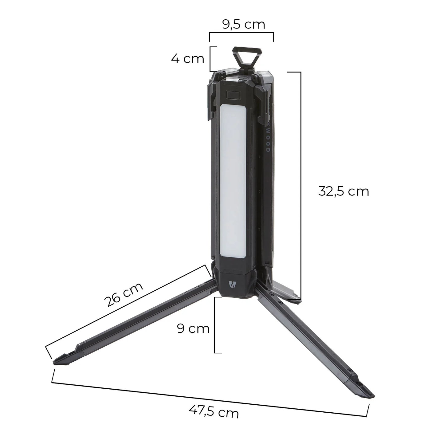 VICKYWOOD - Camping- und Arbeitsleuchte LIT3 TRIPOD large höhenverstellbar