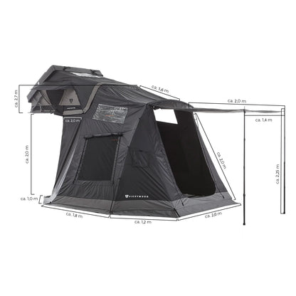 Vickywood MIGHTY OAK LIGHT 165 + Vorzelt grau