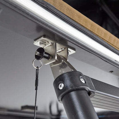 VICKYWOOD Alu-Teleskopleiter 260 cm für Klapp-Dachzelt mit abgeschrägten Stufen