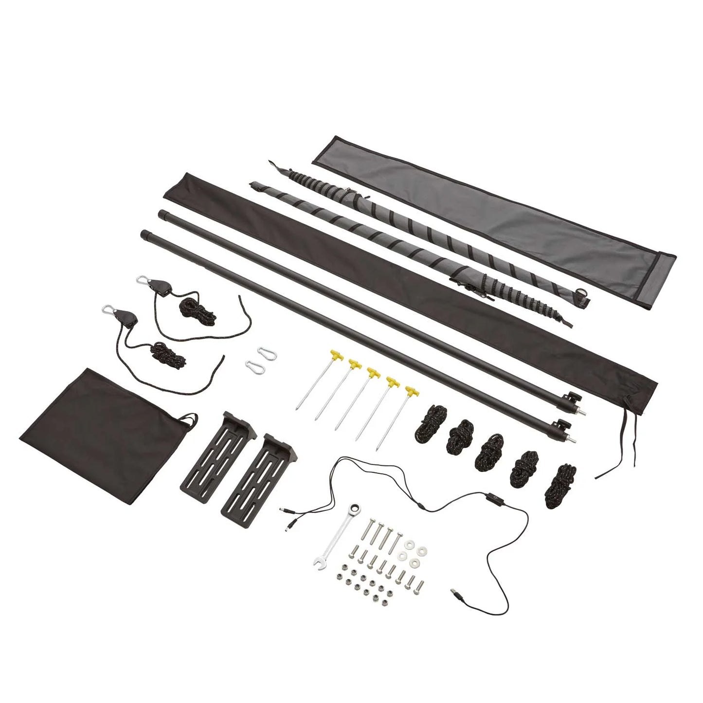 Vickywood - 180° Markise LEAF freitragend grau