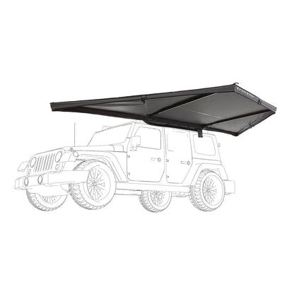 Vickywood - 180° Markise LEAF freitragend grau