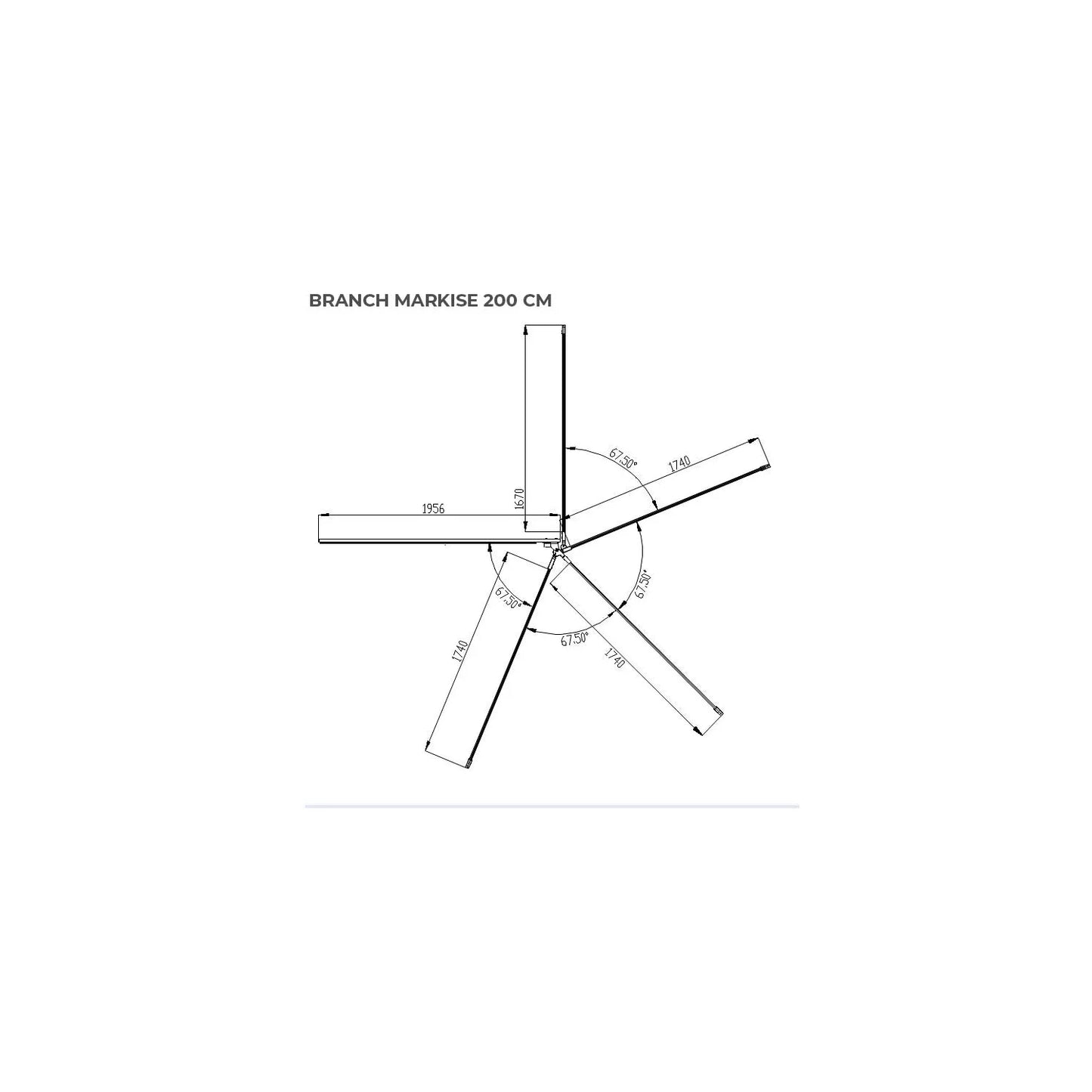 Vickywood - 270° Softcover Seitenmarkise BRANCH