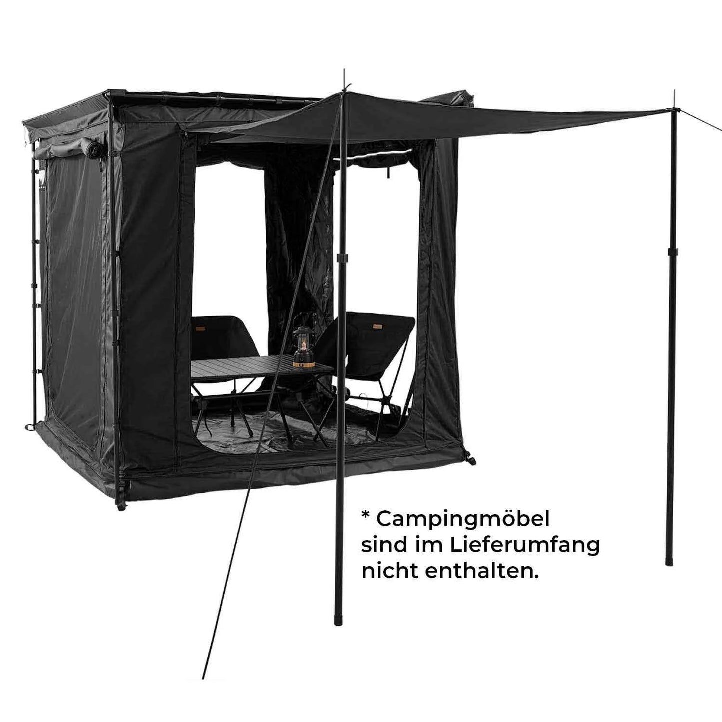 Vickywood - Zeltraum zu Seitenmarkise