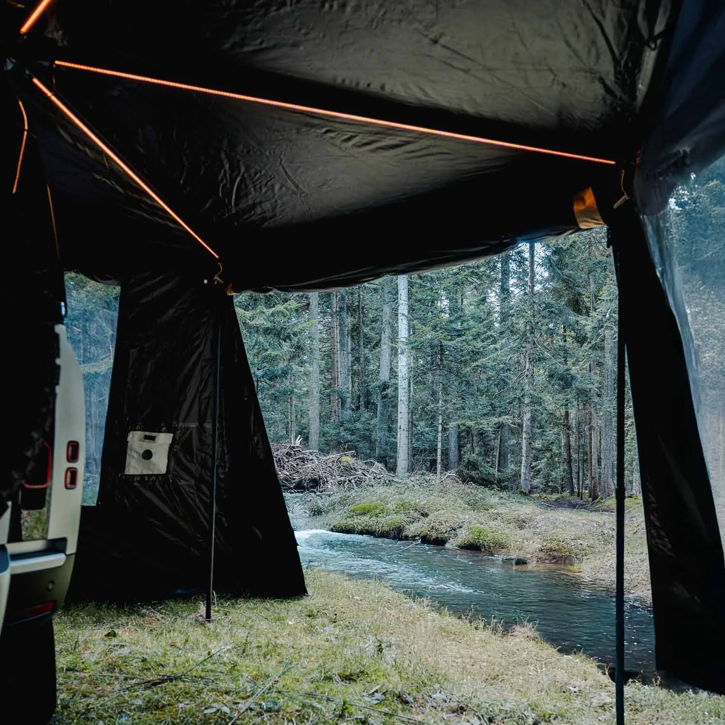 Vickywood Seitenwände für 270° Markise LIGHT LEAF 200 cm sand