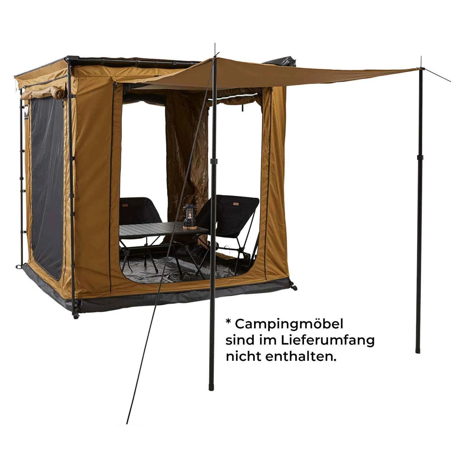 Vickywood - Zeltraum zu Seitenmarkise